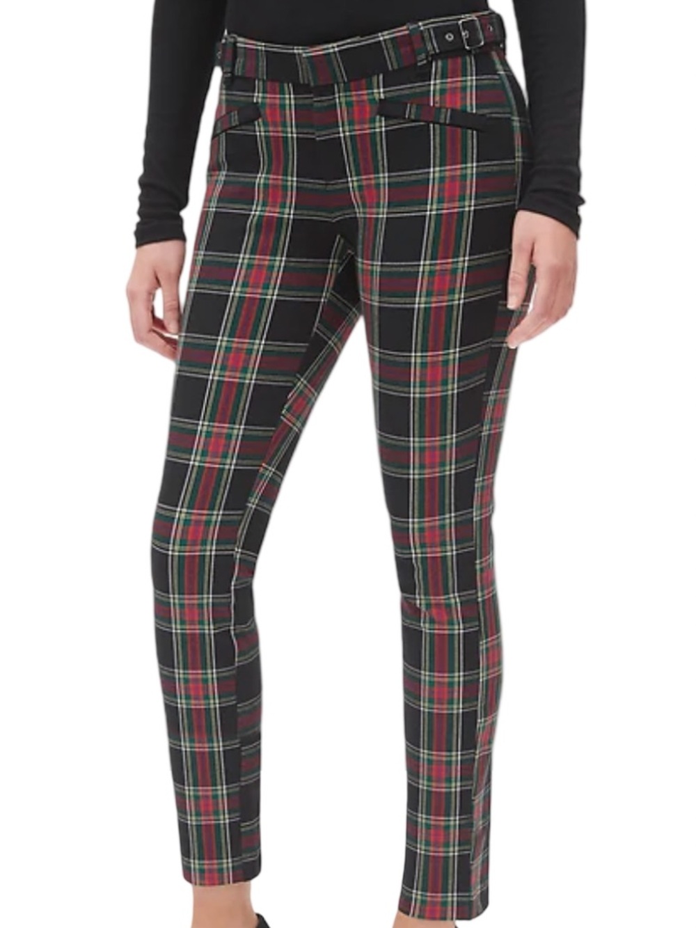 GAP Women's Skinny Ankle Tartan Plaid Pants Size 6 Fall Preppy Holiday Party